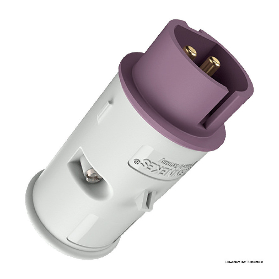 Fiche/raccord 12/24 V Variante ou Accessoires Réduit:courant 2 pôles bornes à vis 12/24V 16A *14.337.01*