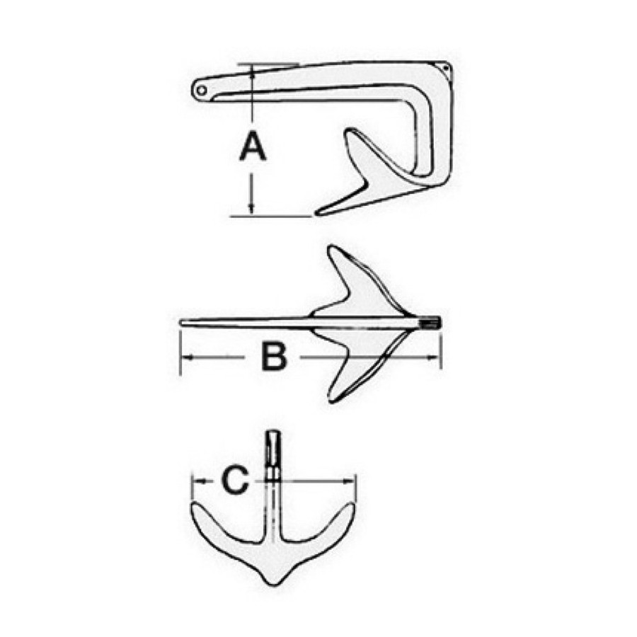Ancre Trefoil® version pliable en acier moulé et galvanisé à chaud 