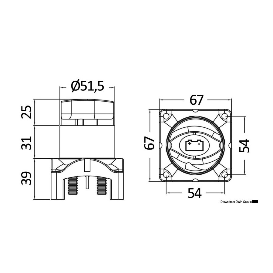 Coupe-batterie commandé électriquement à distance 