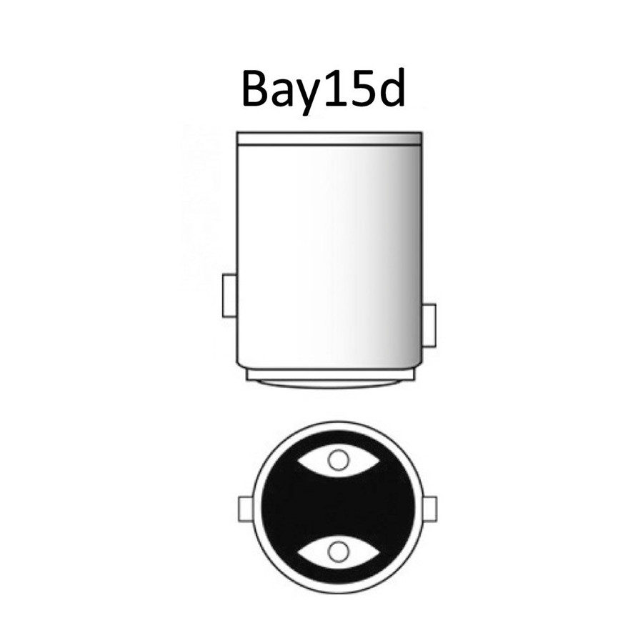 Ampoule LED BAY15D pivots désaxés pour feux de navigation 