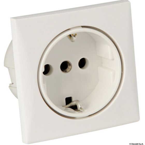 Prise de courant Schuko Variante ou Accessoires Réduit:220V type Schuko blanche *14.492.01*
