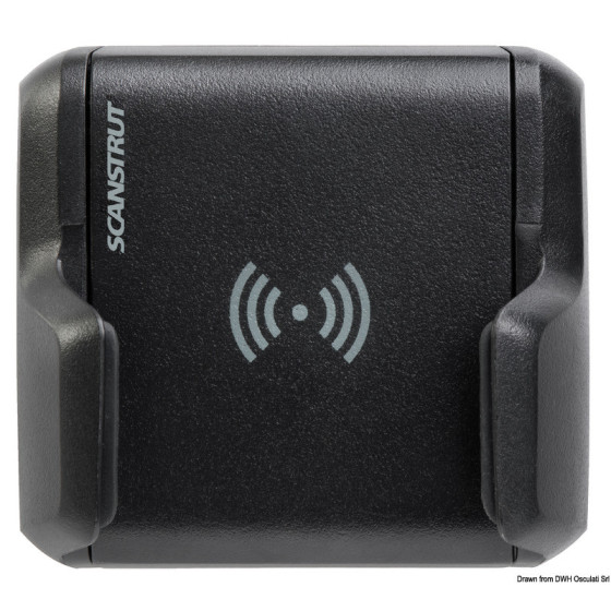Chargeur de batterie sans fil étanche sur socle pour téléphone portable ROKK Wireless Nano SCANSTRUT 