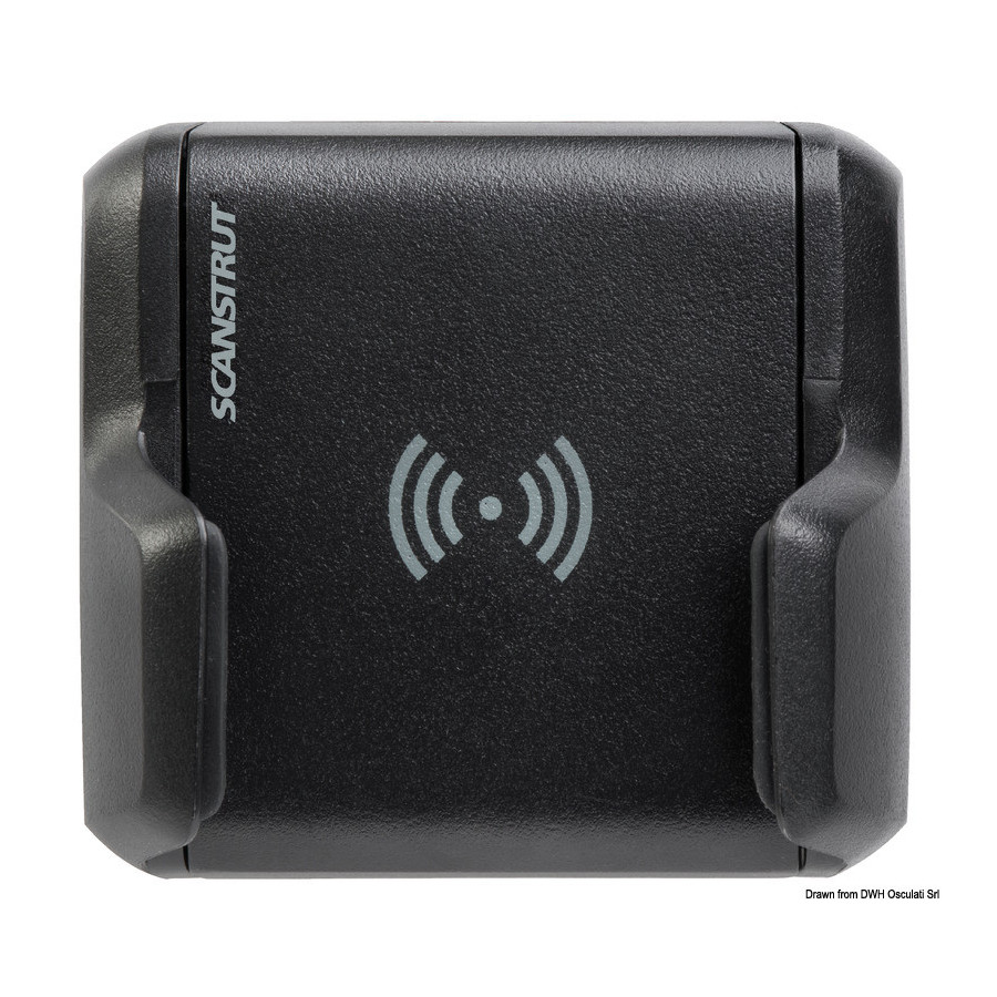 Chargeur de batterie sans fil étanche sur socle pour téléphone portable ROKK Wireless Nano SCANSTRUT 
