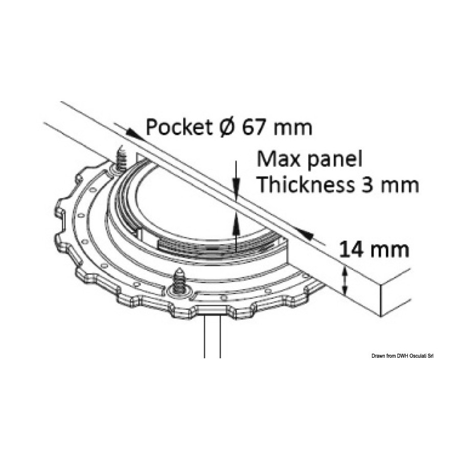 Chargeur de batterie sans fils étanche ROKK Variante ou Accessoires Réduit:stagno ROKK scomparsa 10W *14.515.11*