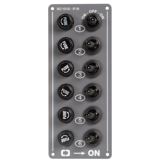 Tableau électrique vertical Variante ou Accessoires Réduit:6 interrupteurs *14.701.00*