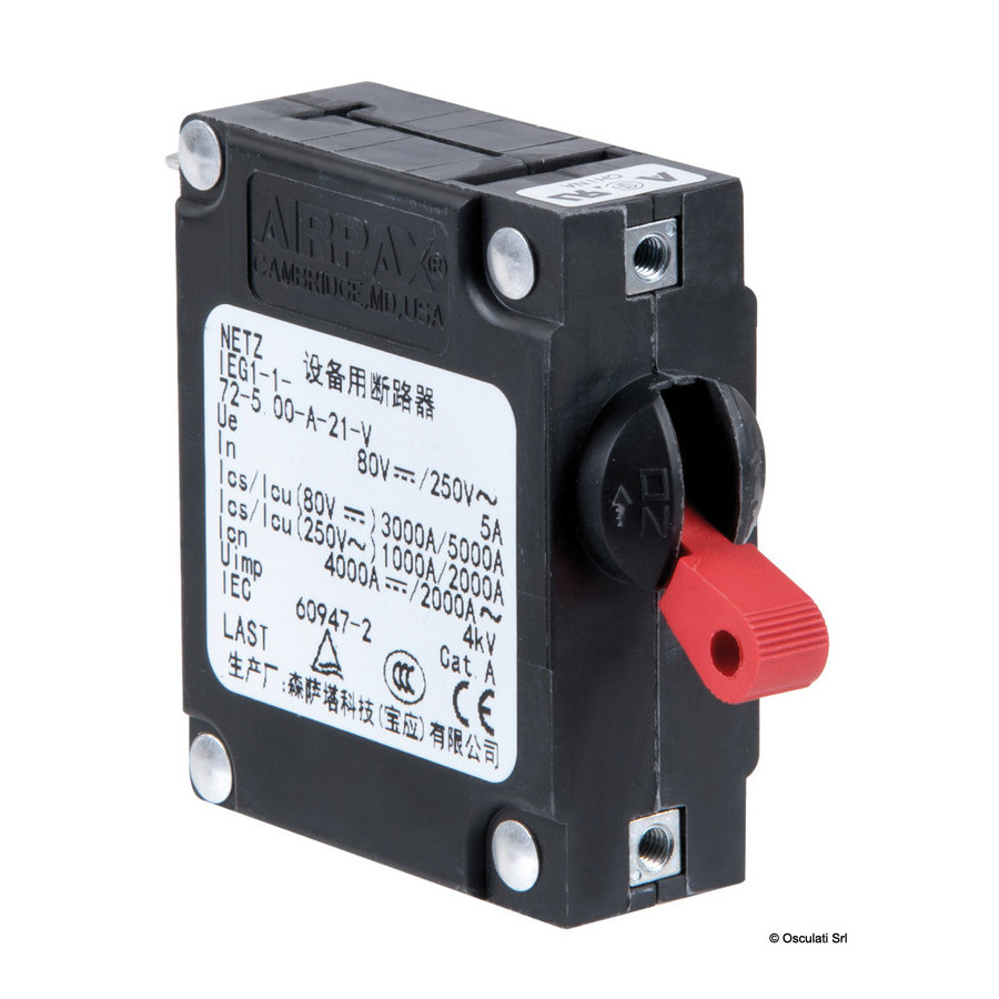 Interrupteurs AIRPAX / SENSATA à levier magnéto/hydrauliques à fusible automatique rechargeable 