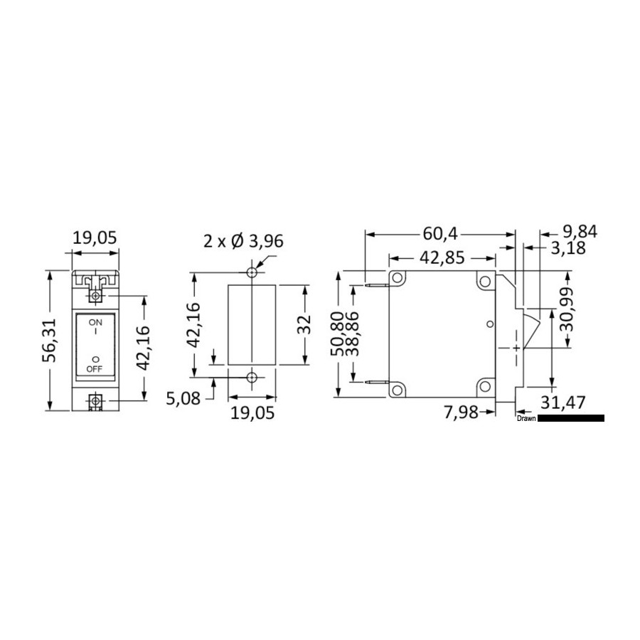 Interrupteurs AIRPAX / SENSATA à levier magnéto/hydrauliques à fusible automatique rechargeable 