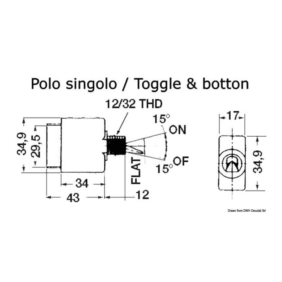 Interrupteurs AIRPAX / SENSATA à levier magnéto/hydrauliques à fusible automatique rechargeable 