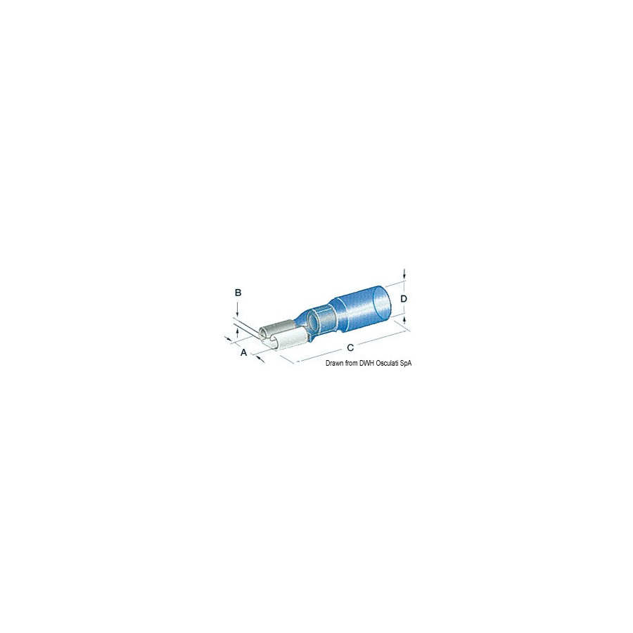 Cosses faston pré-isolées thermorétractables étanches 6,3 mm Variante ou Accessoires Réduit:étanche femelle *14.798.01* Qté : 10