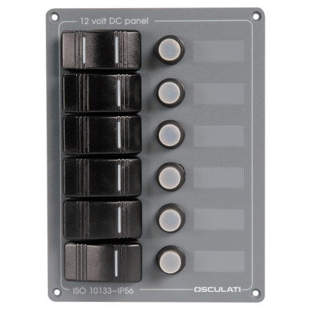 Tableau électrique en aluminium avec façade en polycarbonate gris