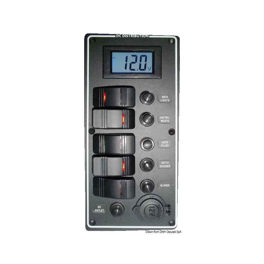 Panneau électrique série PCAL avec voltmètre numérique 9/32 V 