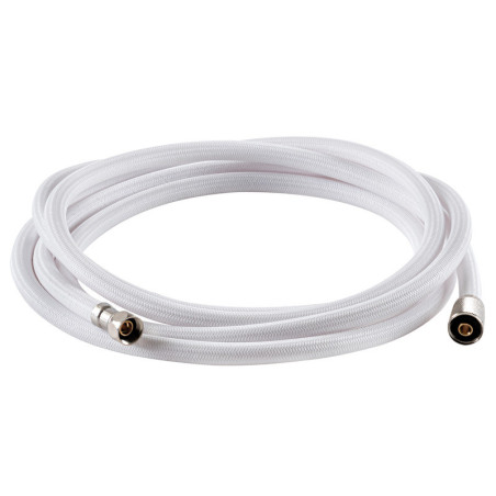 Tuyau douche en nylon armé blanc
