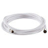 Tuyau douche en nylon armé blanc