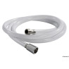 Tuyau douche en PVC blanc armé