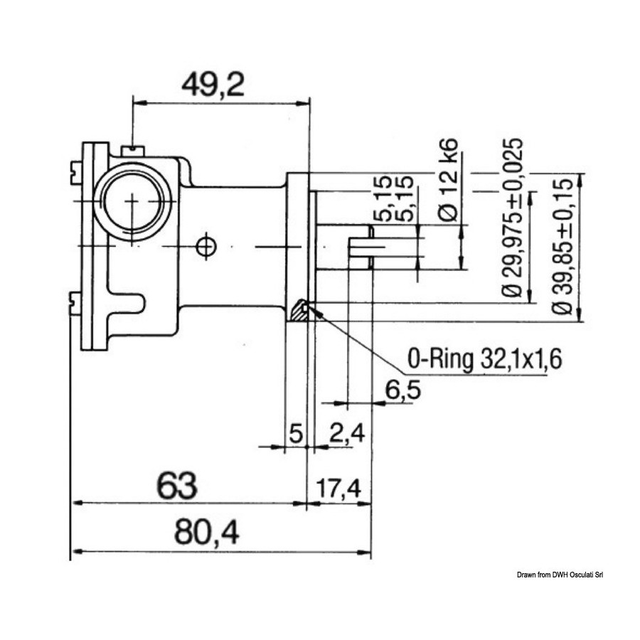Pompe type NAUCO ST114, bridée, application directe sur le moteur 