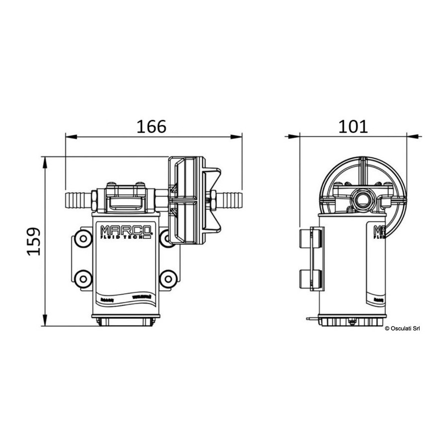 Electropompe auto-amorçable avec engrenages en bronze pour transvasement gasoil, antigel, eau Variante ou Accessoires Réduit:12 