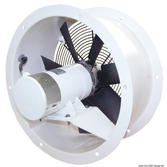 Ventilateur hélicoïdal, turbine en polypropylène équilibrée statique et dynamique 