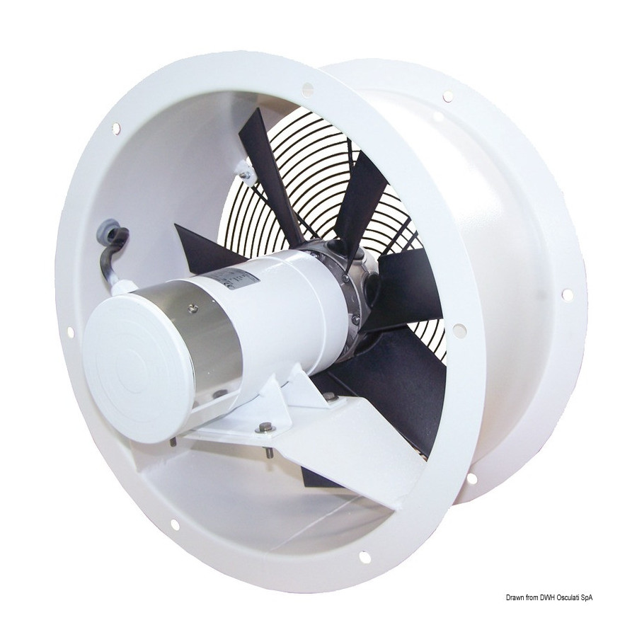 Ventilateur hélicoïdal, turbine en polypropylène équilibrée statique et dynamique 