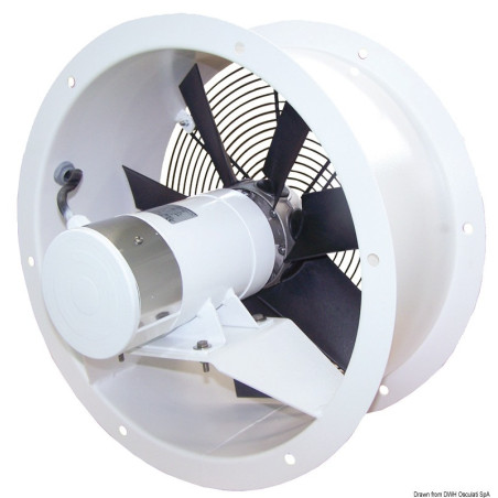 Ventilateur hélicoïdal, turbine en polypropylène équilibrée statique et dynamique