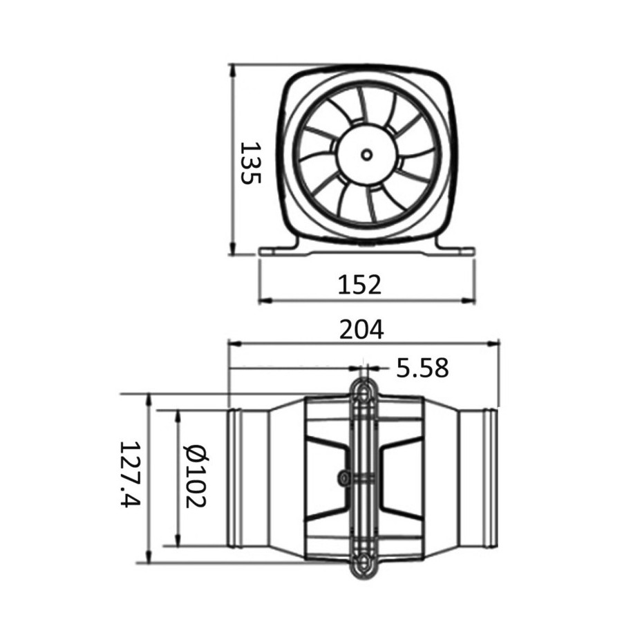 Aspirateur/ventilateur axial Hyperflow 