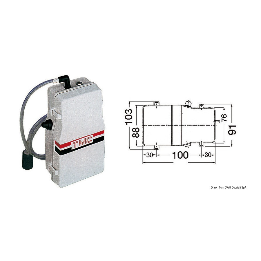 Pompe électrique aératrice TMC pour cuves du poisson 