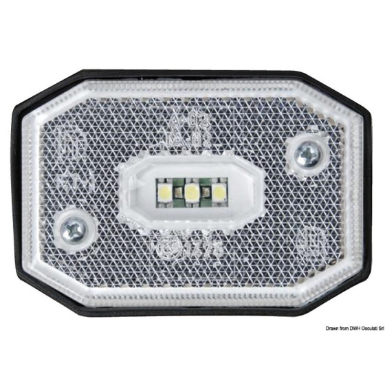 Feux position LED pour remorques ELLEBÌ Variante ou Accessoires Réduit:à LED lumière blanche *02.021.40*