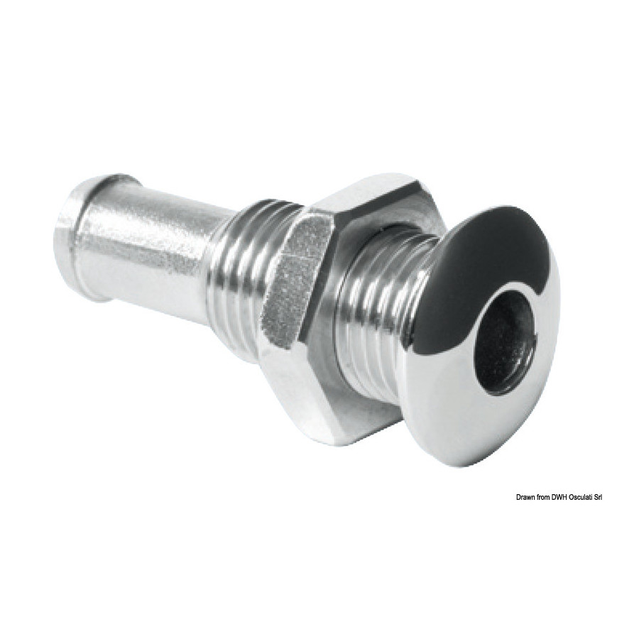 Mini passe-coque Variante ou Accessoires Réduit:AISI 316 bombée 1/4" *17.214.01* Qté : 2