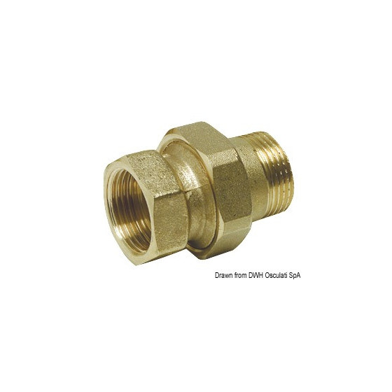 Raccords droits, 3 pièces, fermeture sphéro-conique et o-ring 