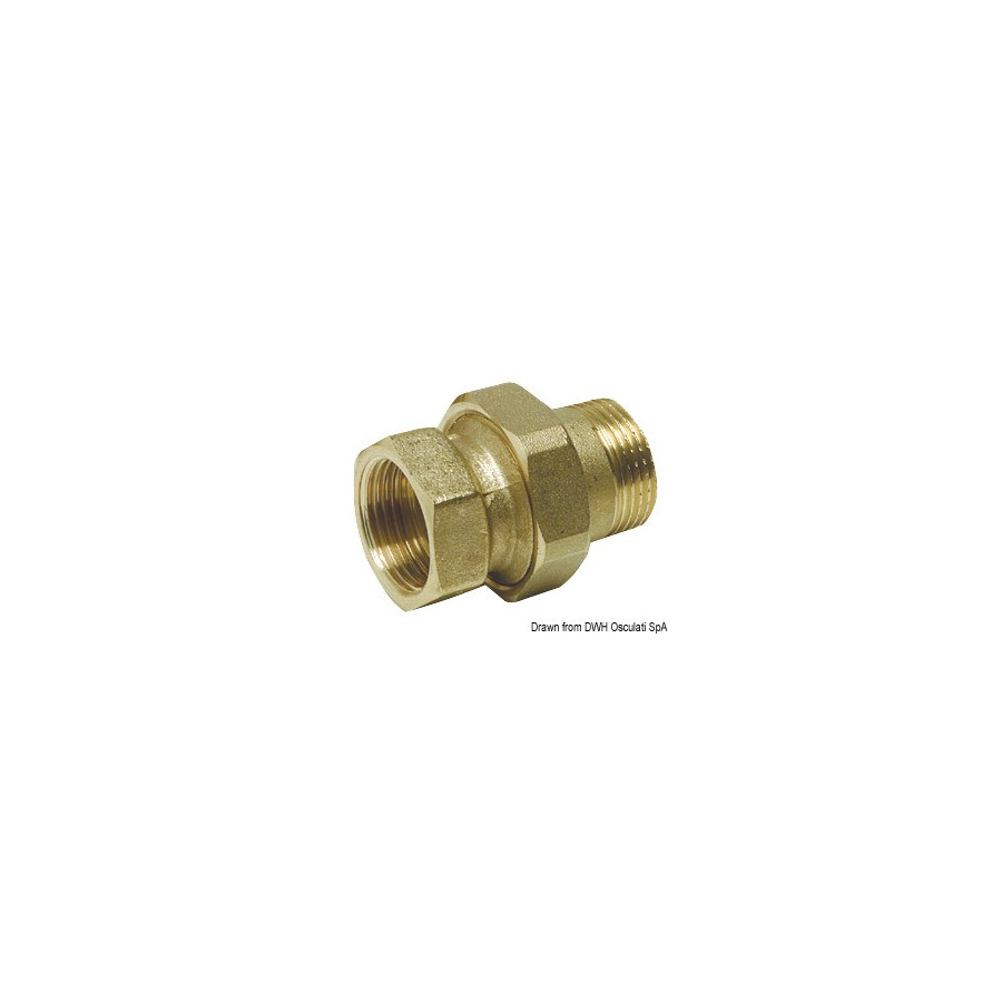 Raccords droits, 3 pièces, fermeture sphéro-conique et o-ring 