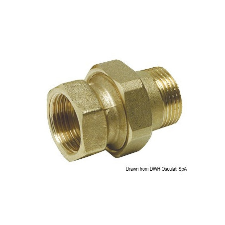 Raccords droits, 3 pièces, fermeture sphéro-conique et o-ring