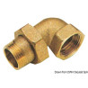 Raccord coudé à 90, 3 pièces, mâle/femelle avec fermeture sphéro-conique et o-ring