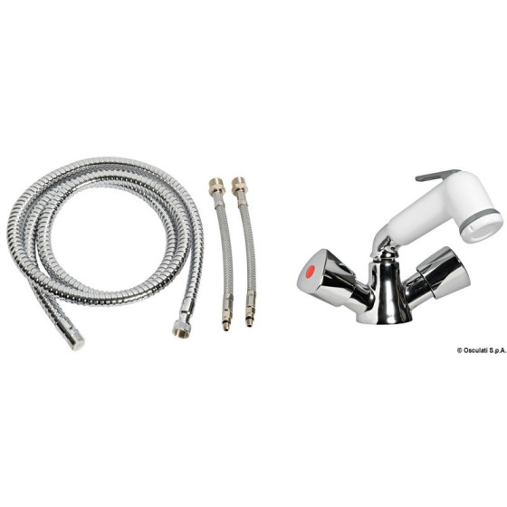 Bloc robinet  mono perçage  “eau chaude/froide” 