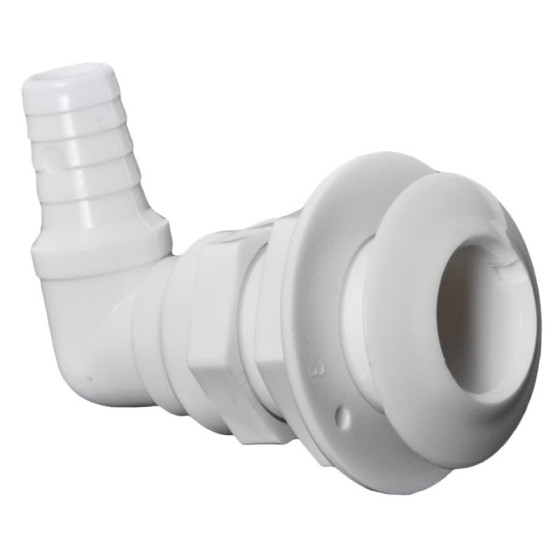 Passe-coque à 90° Variante ou Accessoires Réduit:plastique blanc 1" x 25 mm *17.395.00* Qté : 2