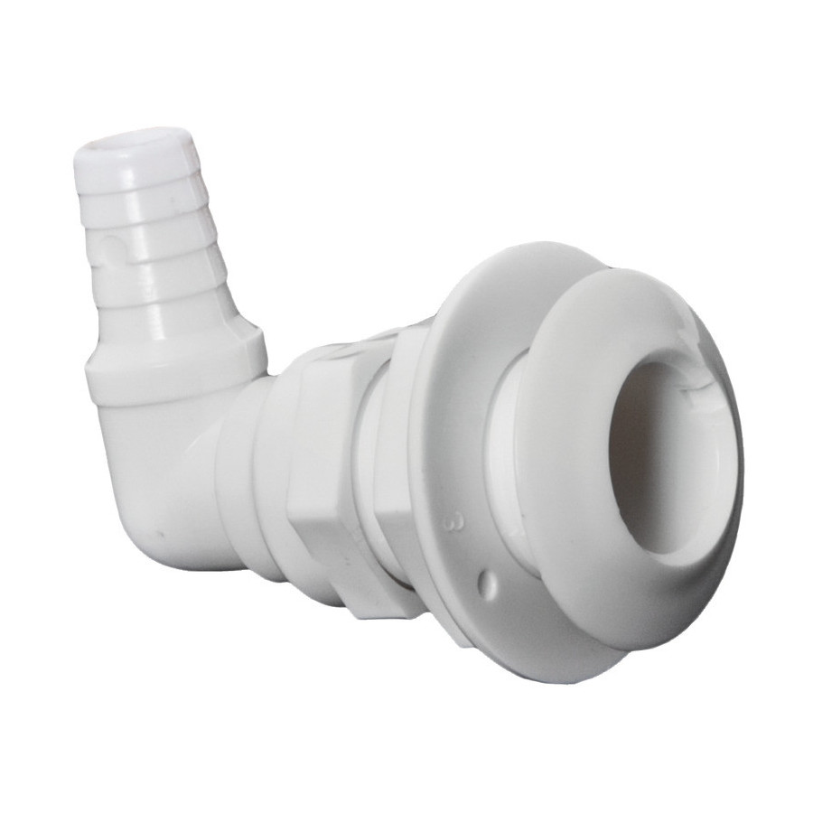 Passe-coque à 90° Variante ou Accessoires Réduit:plastique blanc 1" x 25 mm *17.395.00* Qté : 2