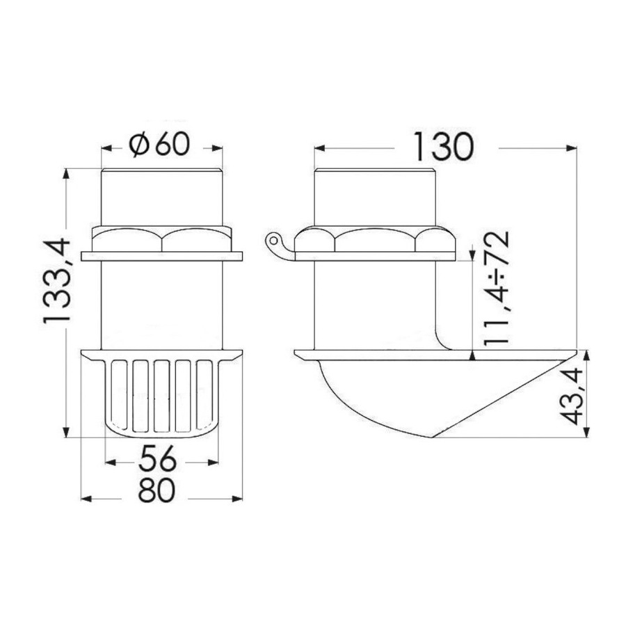Crépines passe-coque BHF (Buzzi - Hi - Flow) 