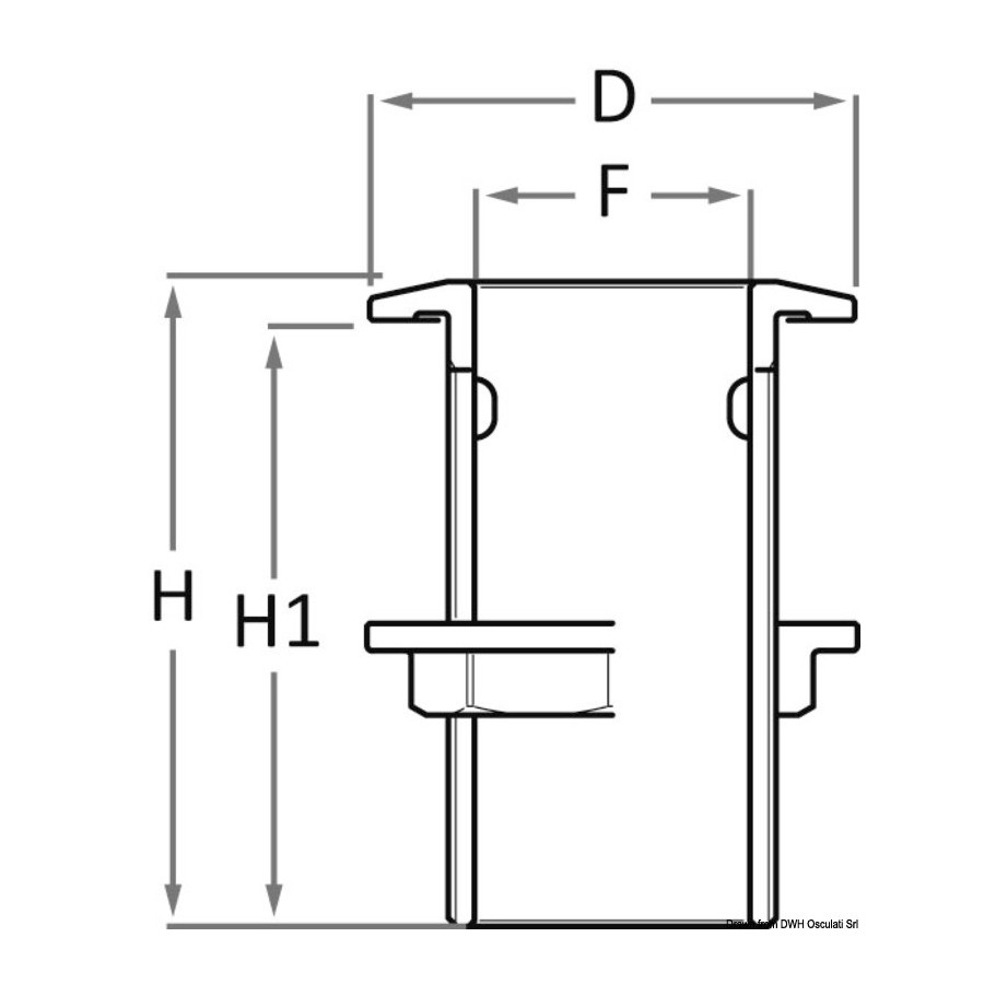 Passe-coque en bronze GUIDI 