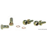 Kit 2 raccords pivotants en laiton + 2 embouts + 4 joints en cuivre