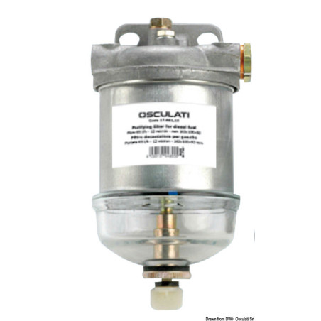 Filtre décanteur pour gasoil en aluminium moulé