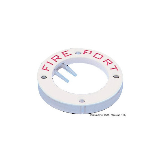 Trappe coupe-feu Fire Ports Variante ou Accessoires Réduit:Fire Port plastic blanc *17.680.00* Qté : 3