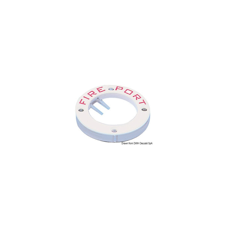 Trappe coupe-feu Fire Ports Variante ou Accessoires Réduit:Fire Port plastic blanc *17.680.00* Qté : 3