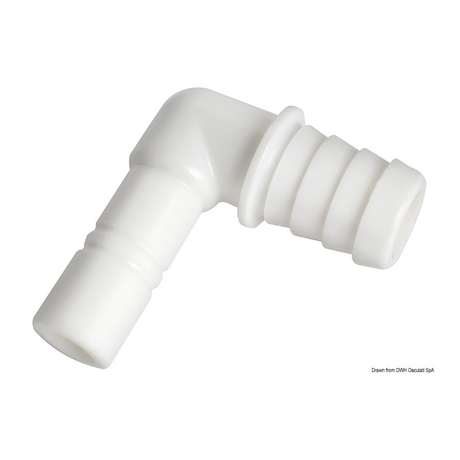 Raccord cylindrique coudé pour tuyaux flexible de 20 mm WHALE 