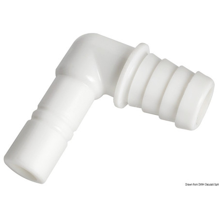 Raccord cylindrique coudé pour tuyaux flexible de 20 mm WHALE