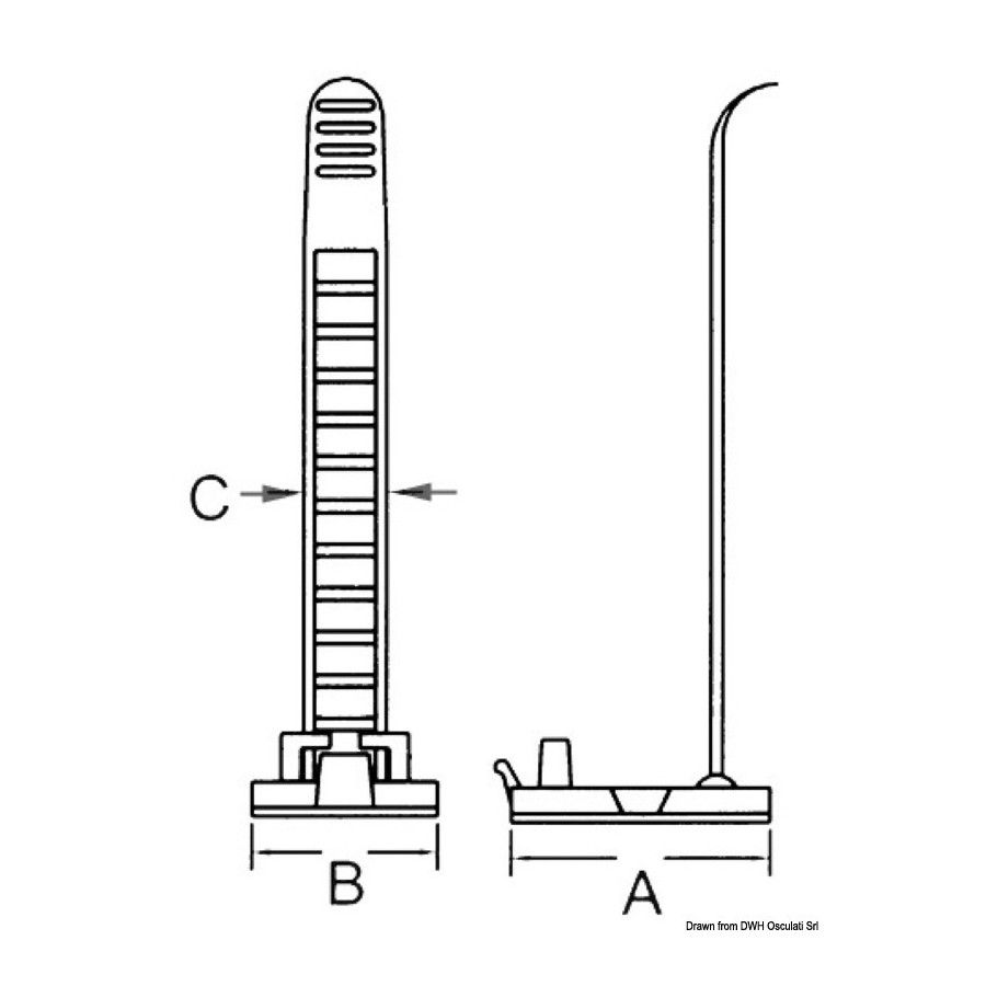 Colliers de fixation réglables 
