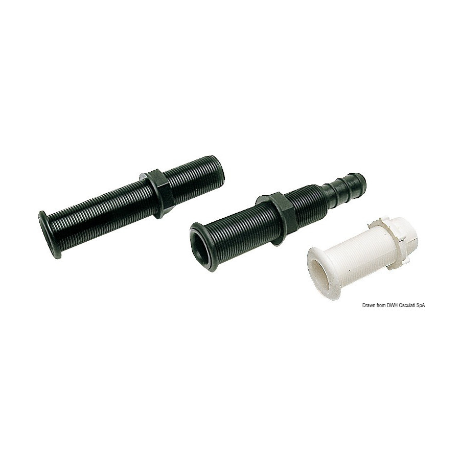 Passe-coque de vidange à utiliser avec bouchons siphon 