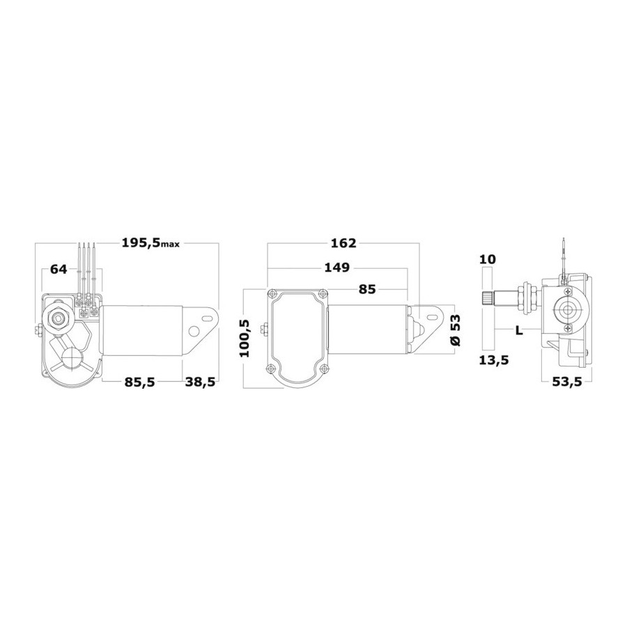 Moteur série 20 W pour bras et brosses max 550 mm 