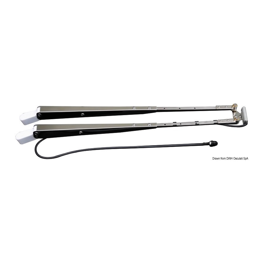Bras pantographes pour moteur 50 W - 19.184.01/02 Variante ou Accessoires Réduit:avec lavage pare-brise 650/800mm *19.190.01*