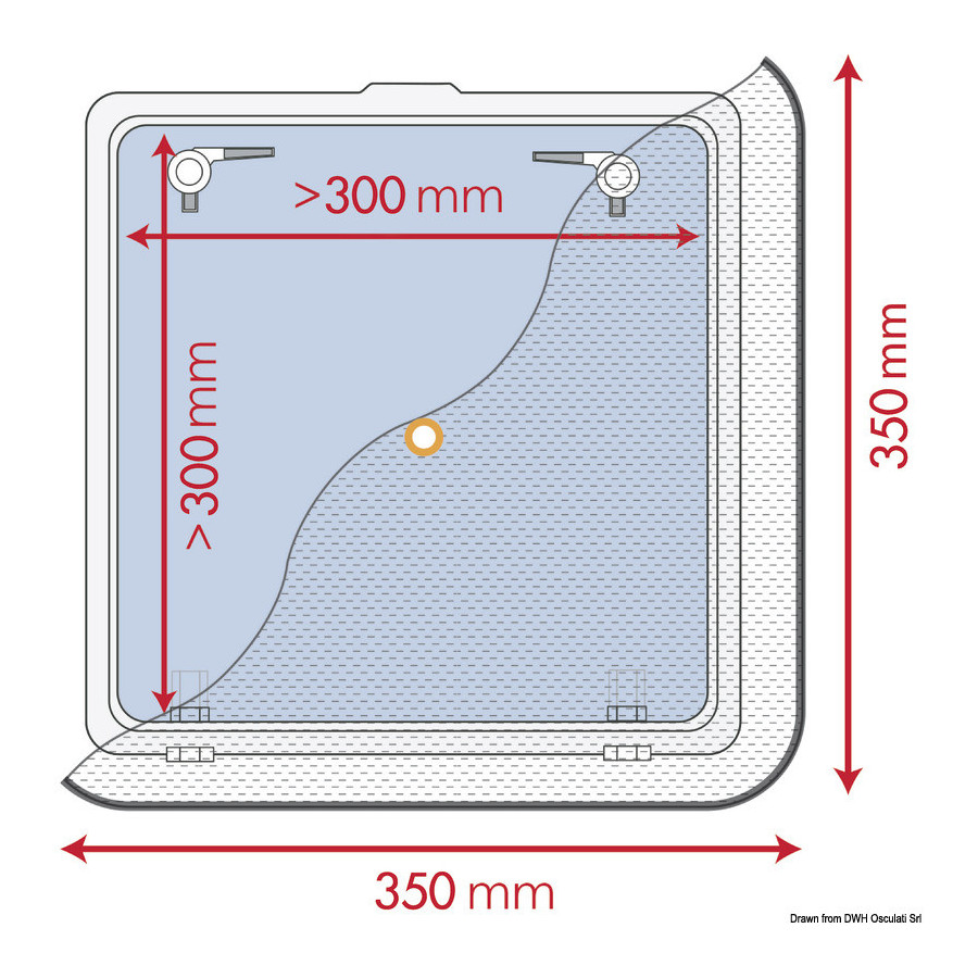 Rideaux anti-moustiques pour panneaux de pont et hublots Variante ou Accessoires Réduit:x 350 mm *19.366.00*