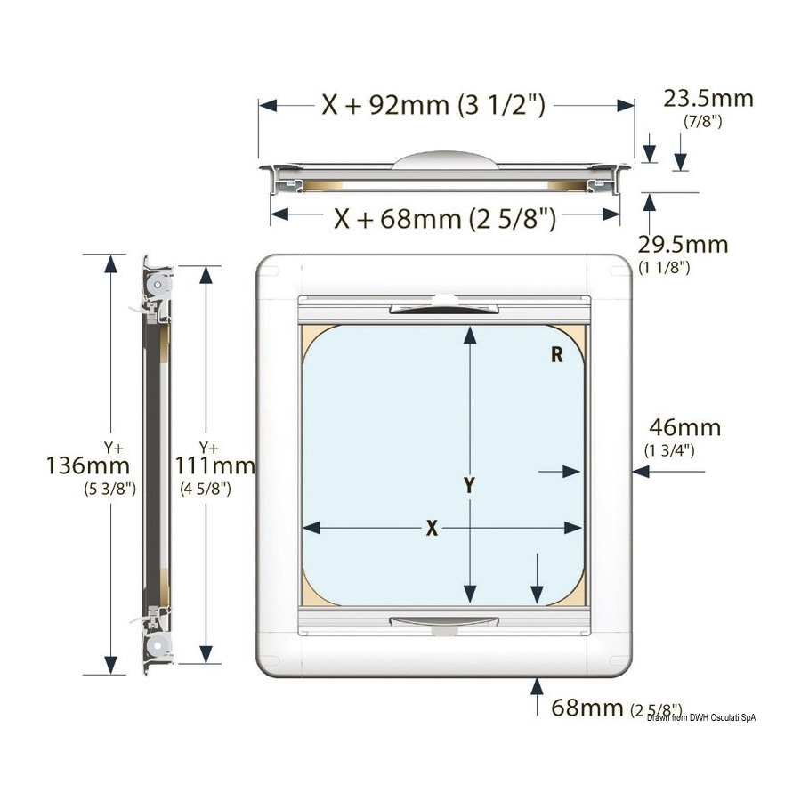 Rideau occultant et moustiquaire à enrouler DOMETIC Recessed SkyScreen 