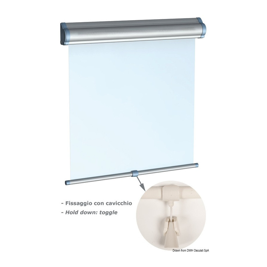 Rideau occultant à enrouler DOMETIC Skyshade Hatchshade 750 pour panneaux de pont et fenêtres 