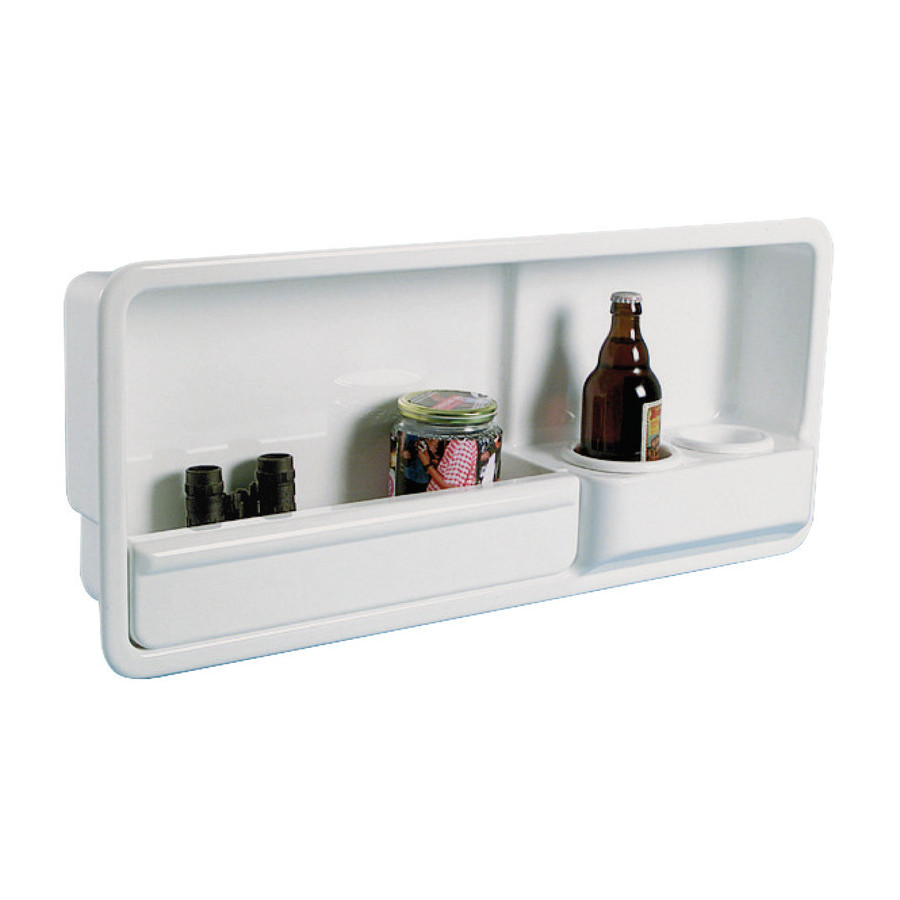 Niche latérale fourre-tout, avec deux porte-verres /canettes/ petites bouteilles 